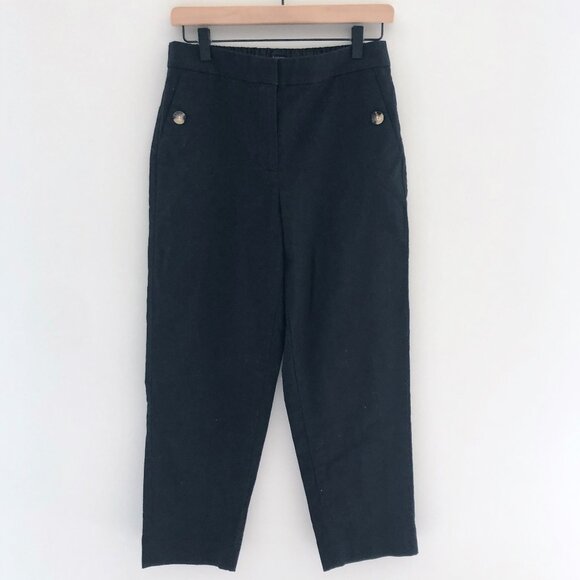 J.Crew Factory Linen-cotton Blend Elastic-back Sailor Pant - Picture 3 of 6